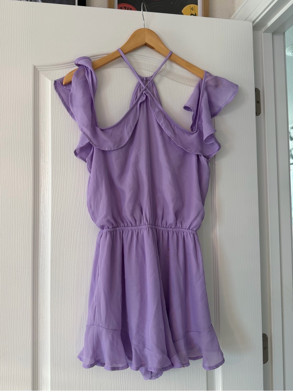 Peach Love CA Purple Romper Small
